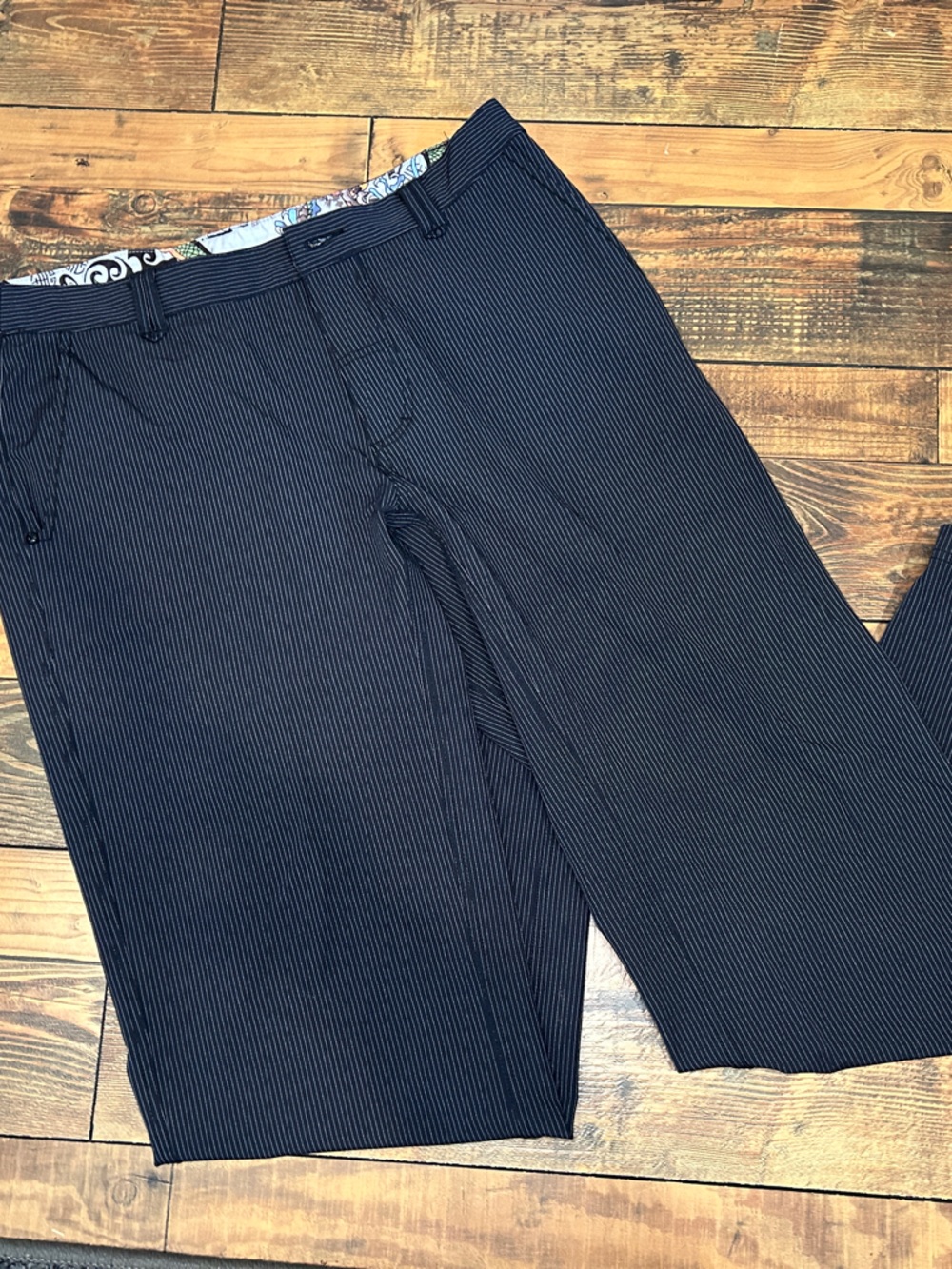 Lululemon Vintage green logo Dress Pants Pinstripe Men's Size 36 Carry less